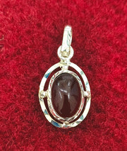 SILVER PENDANT FOR ZODIAC SIGN LEO OVAL